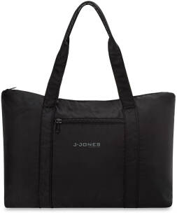 Sportovní velká dámská kabelka jennifer jones prostorná taška do města cestovní do práce do posilovny přes rameno shopper - černá