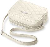 Prošívaná malá dámská kabelka béžová - 2