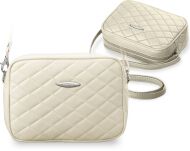 Prošívaná malá dámská kabelka béžová - 3