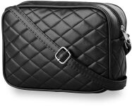 Prošívaná malá crossbody kabelka / listonoška - krémová - 5