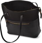 Elegantní shopperka kufříková kabelka dámská lodička – černá - 3