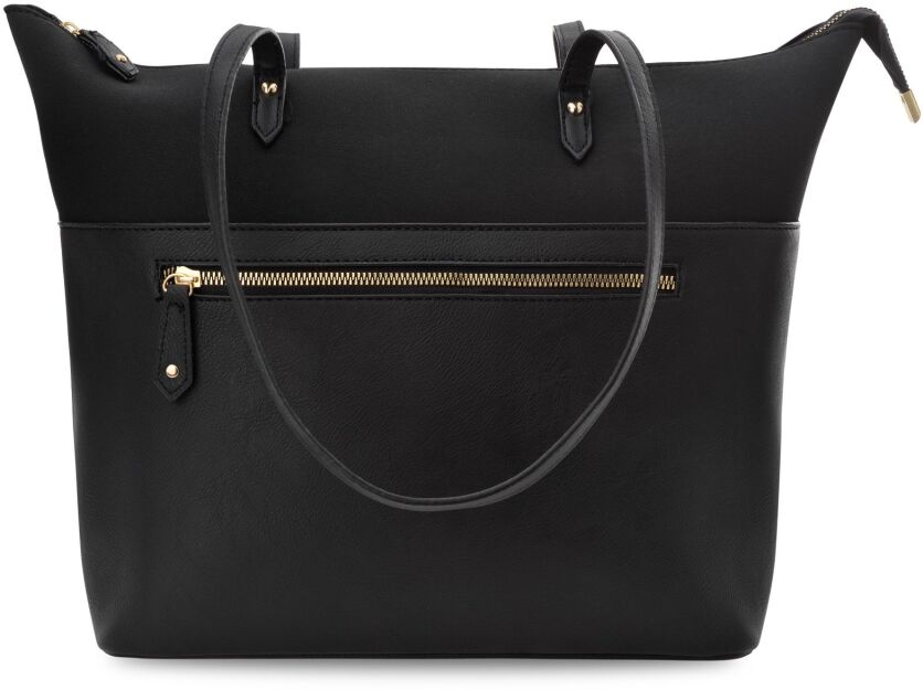 Elegantní shopperka kufříková kabelka dámská lodička – černá