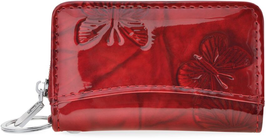 Elegantní kožený organizér na klíče - červený