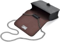 Třpytivé psaníčko lesklá dámská kabelka s řetízkem - stříbrná - 3