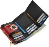 Monnari lakovaná dámská peněženka malá peněženka portmonetka na zip - červená - 5