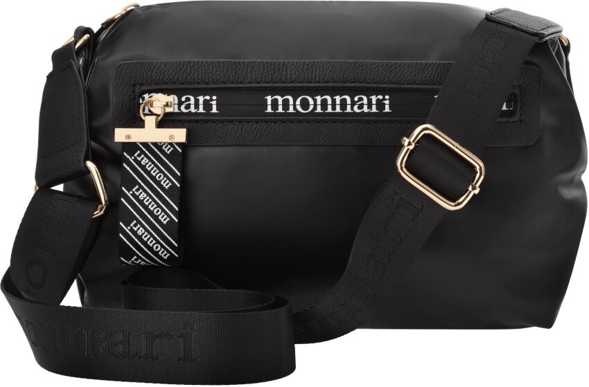 Monnari malá kabelka na popruhu sportovní taška messenger crossbody s přívěskem - černá