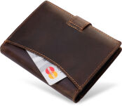 Klasická pánská horizontální peněženka stařená kůže - 3
