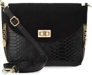 Dámská kožená taška vera pelle italská semišová kožená crossbody kabelka s reliéfním vzorem - 2