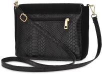 Dámská kožená taška vera pelle italská semišová kožená crossbody kabelka s reliéfním vzorem - 4