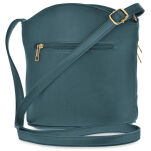 Prostorná městská crossbody kabelka s kapsami - modrá - 15
