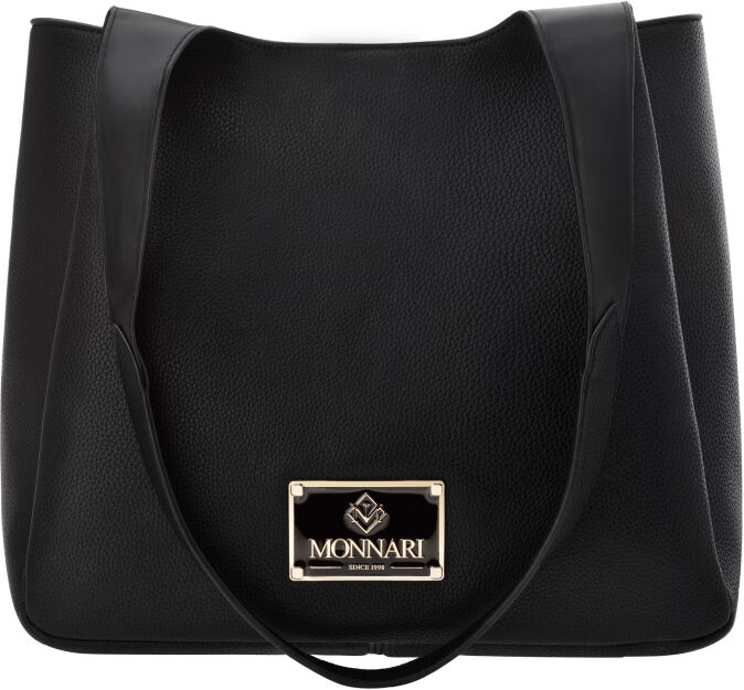 Monnari taška typu shopper velká dámská kabelka přes rameno klasická - černá