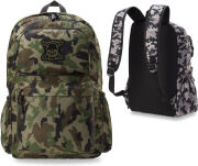 Vojenský pánský batoh pro teenagery moro lebka šedý - 5