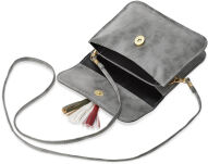 Malá dámská kabelka listonoška, psaníčko s víkem, na rameno s třásněmi boho - 7