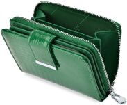 Kožená dámská peněženka JENNIFER JONES lakovaná peněženka – zelená - 5
