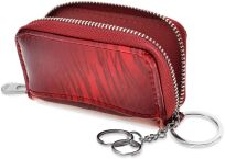 Elegantní kožený organizér na klíče - červený - 3