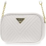 Elegantní dámská prošívaná kabelka s řetízkem JENNIFER JONES - bílá - 4