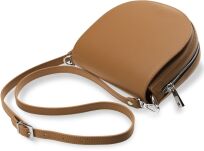 Kožená listonoška s klopou italský styl a elegance camel - 4