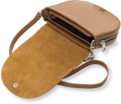 Kožená listonoška s klopou italský styl a elegance camel - 5