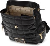 Monnari dámský batoh s klopou elegantní prošívaný městský batoh Premium - černý - 4