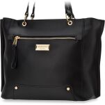 Monnari stylová velká dámská taška shopper lodička přes rameno - černá - 4