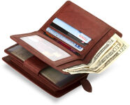 Příruční dámská peněženka s přihrádkami šedý - 6