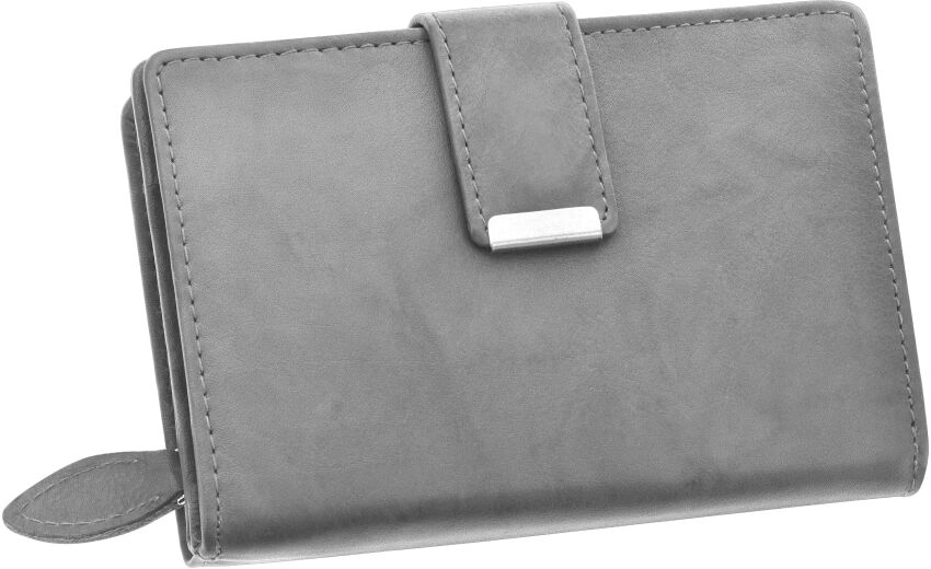 Příruční dámská peněženka s přihrádkami šedý
