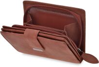 Příruční dámská peněženka s přihrádkami tmavě hnědá - 3