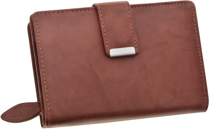 Příruční dámská peněženka s přihrádkami tmavě hnědá