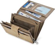 Jennifer jones dámská peněženka na zip peněženka mramorovaná kůže - béžová - 3