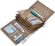 Jennifer jones dámská peněženka na zip peněženka mramorovaná kůže - béžová - 5