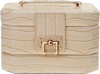 Velká elegantní šperkovnice pouzdro na šperky Monnari kosmetická krabička organizér – béžová.