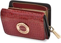 Monnari malá dámská lakovaná peněženka elegantní peněženka - croco - červená - 3