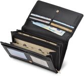 Monnari elegantní dámská peněženka klasická lakovaná velká peněženka psaníčko - černá - 3