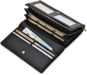 Monnari elegantní dámská peněženka klasická lakovaná velká peněženka psaníčko - černá - 2