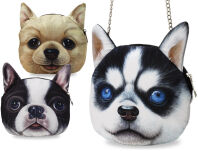 Mini sladká kabelka s řetízkem s motivem pejska s ušima černá - 4