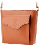 Dámská kožená crossbody kabelka italská 100% přírodní kůže – hnědá - 2