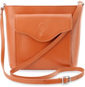 Dámská kožená crossbody kabelka italská 100% přírodní kůže – hnědá