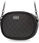 Nuubag elegance černá prošívaná taška na řetízku malá elegantní dámská kabelka - 2