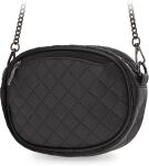 Nuubag elegance černá prošívaná taška na řetízku malá elegantní dámská kabelka - 3