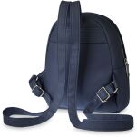 Klasický dámský batůžek malý městský batoh na zip - tmavě modrá - 2