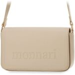 Dámská crossbody kabelka s klopou klasická s logem listonoška – béžová - 2