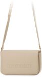 Dámská crossbody kabelka s klopou klasická s logem listonoška – béžová - 6