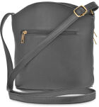 Prostorná městská crossbody kabelka s kapsami - grafitová - 3