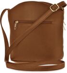 Prostorná městská crossbody kabelka s kapsami - grafitová - 9