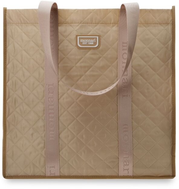 Monnari kabelka shopper prostorná velká nákupní taška na rameno - béžová