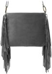 Semišová dámská kabelka listonoška styl boho s třásněmi - 5