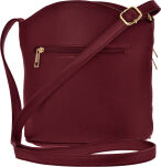 Prostorná městská crossbody kabelka s kapsami – vínová - 2