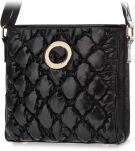 Monnari dámská kabelka s prošíváním, crossbody taška, měkká s popruhem - černá - 5