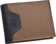 Pánská kožená peněženka horizontální z matné nubukové kůže - béžová - 7