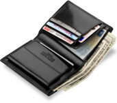 Pierre cardin - značková kožená vertikální pánská peněženka - 2